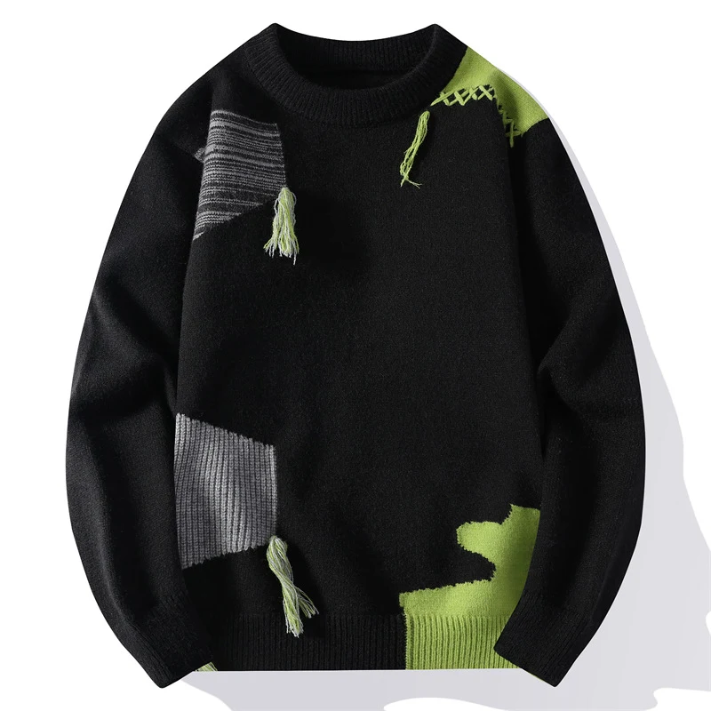 Hoogwaardige heren trui, Koreaanse stijl, jeugdmode, ideaal voor een modieuze en comfortabele look voor jongeren.