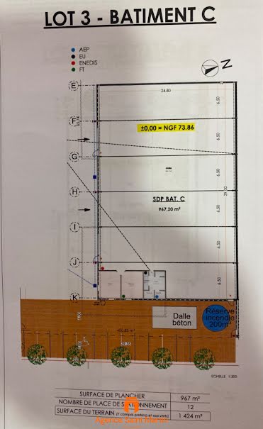 Vente locaux professionnels 1 pièce 967 m² à Montelimar (26200), 954 450 €