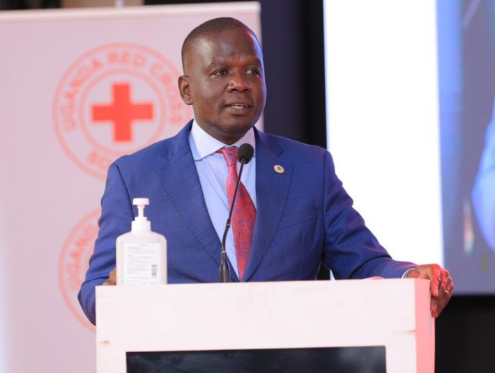 Hon Herbert Edmund Ariko, the MP Soroti East constituency,representing the speaker of parliament at the Uganda red cross societies National council meeting 24th Feb 2024