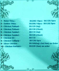 A-One Tawa Fry menu 1