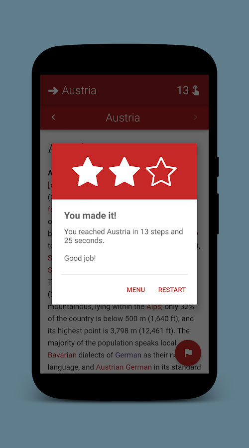    WikiGame - A Wikipedia Game- screenshot  