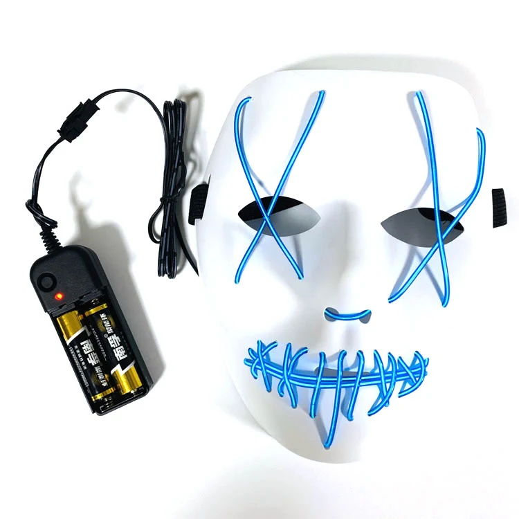 Halloween LED lichtgevende masker voor een spectaculair kostuum. Verlicht de nacht, veilig en leuk. Perfect voor feesten en evenementen.