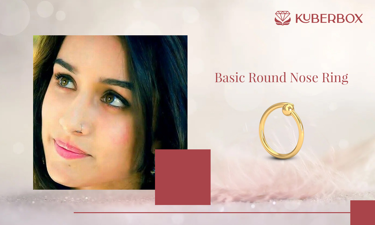 basic round nose ring - shraddha kapoor