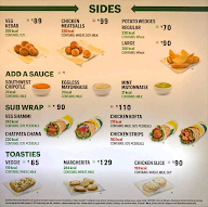 Subway menu 7