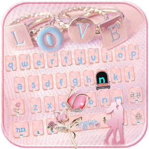 Rose Gold Love Keyboard Theme - diamond rose.apk 10001002