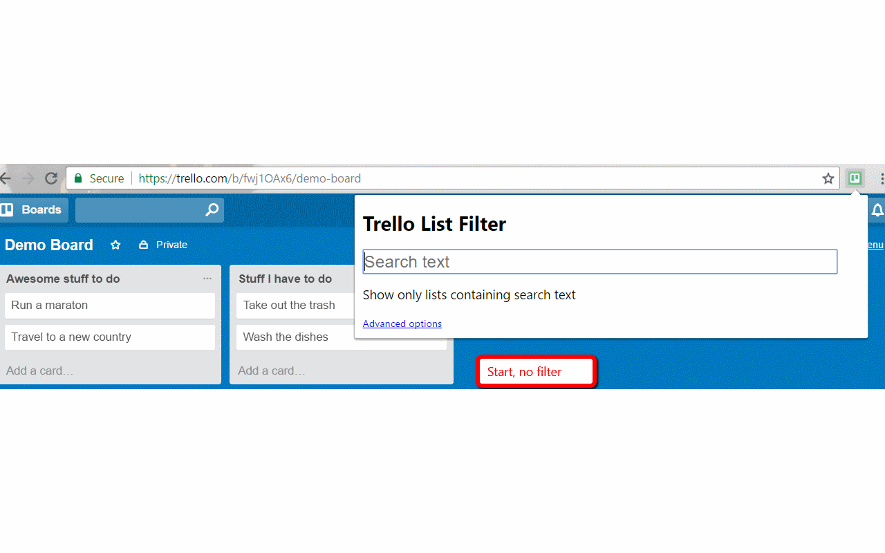 Trello List Filter Preview image 0