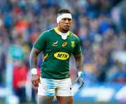 Springboks Elton Jantjies during the 2021 Castle Lager Outgoing Tour match against Scotland at Murrayfield Stadium on November 13, 2021 in Edinburgh, Scotland.