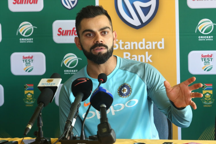 Indian Captain Virat Kohli during the Indian Men's national cricket team arrival press conference at Western Province Cricket Club on December 30, 2017 in Cape Town, South Africa.