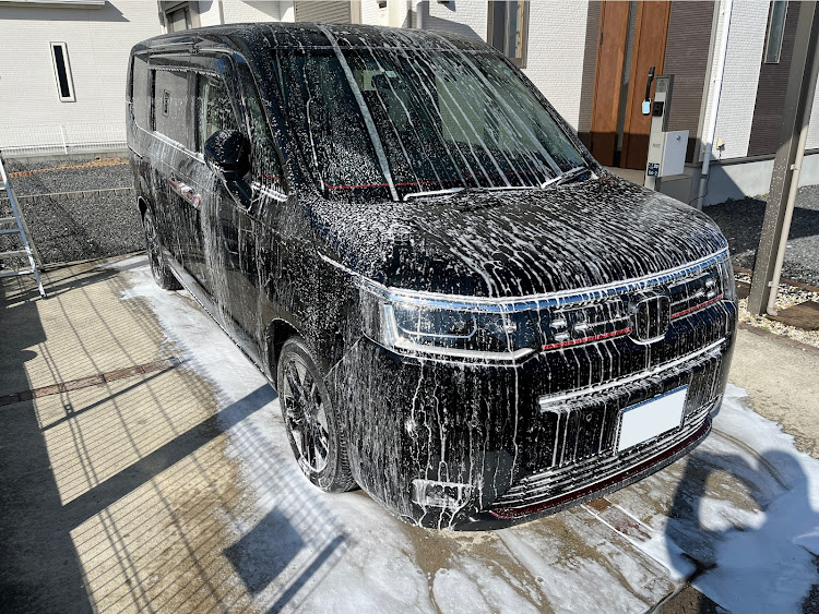 ステップワゴンのスパシャン切れ・Over Coat・久々のケルヒャー・高圧洗浄機フォームガン・車が汚いに関するカスタム事例の投稿画像3枚目