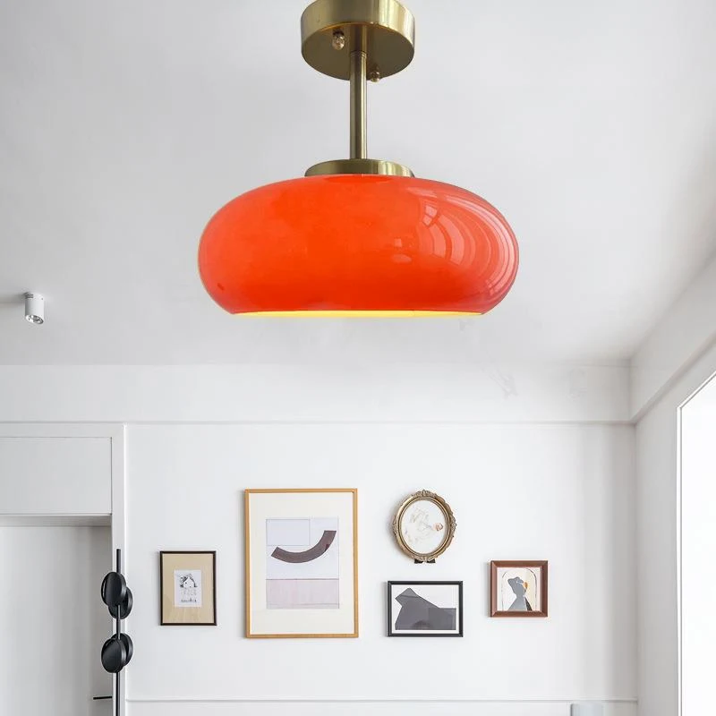 Middle Aged Milk White Bauhaus Glass Three Headed Egg Tart Pendant Light, elegant and modern lighting for your home, cre
