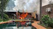 A house in the Brooklyn area of Pretoria caught fire.