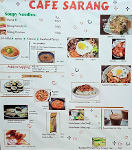 Cafe Sarang menu 2