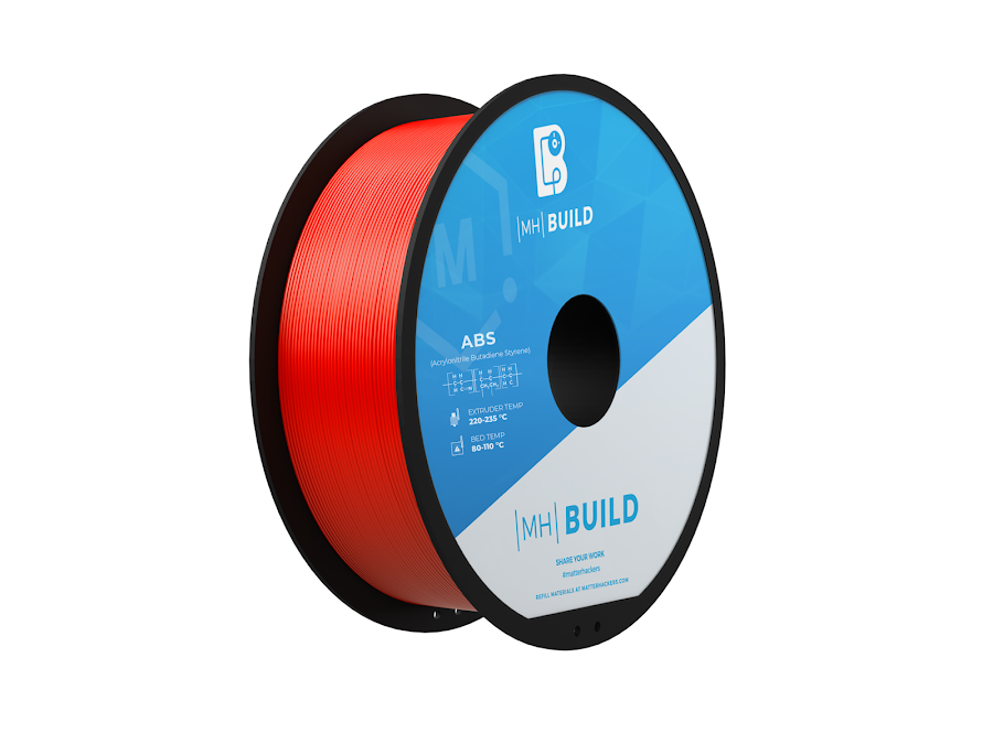 Red MH Build Series ABS Filament - 1.75mm (1kg)