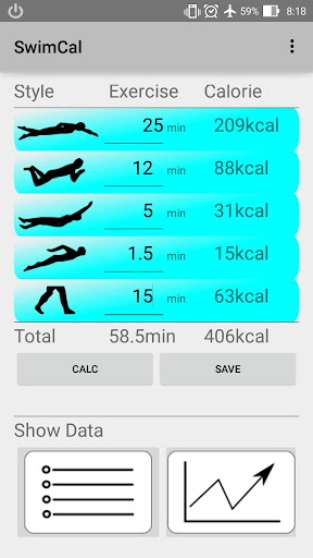 SwimCal-水泳カロリー計算 記録機