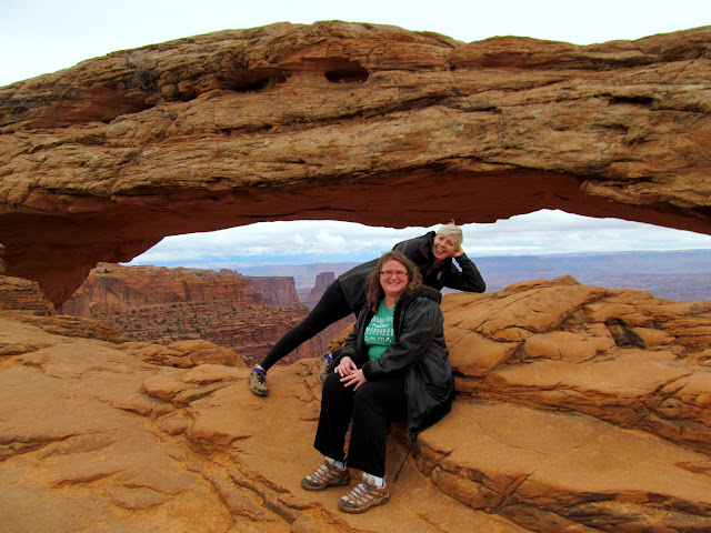 Traci and Dollie at Mesa Arch