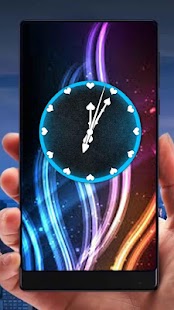 Neon Analog Clock Live Wallpaper - náhled
