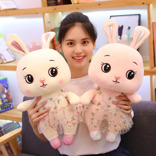 Title 3, Cute rabbit plush toy for cuddles and comfort. ...