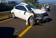 A young man was seriously injured after being ejected from his car, which rolled multiple times on a busy Durban highway.