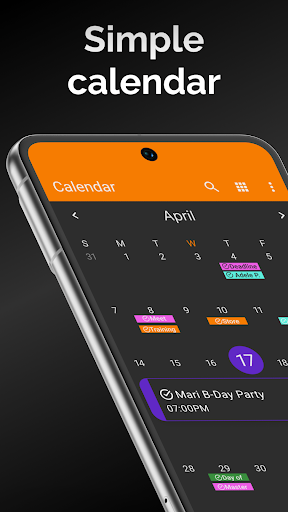 Screenshot Simple Calendar