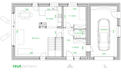 Ekotypowy 30 - Rzut parteru