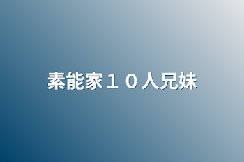 「素能家１０人兄妹」のメインビジュアル