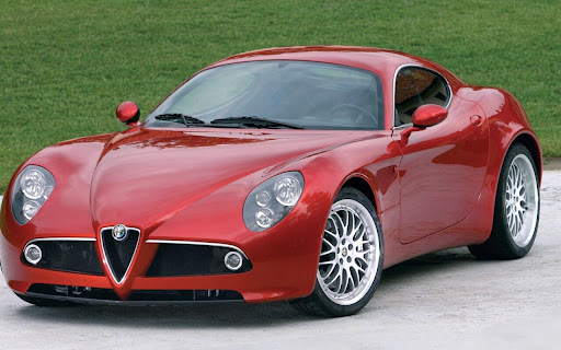 Elegant Red Sports Car Parked on Pristine screenshot 2