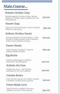 Kolkata Express menu 1