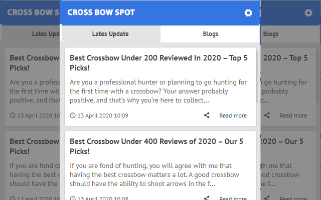 Crossbow Spot - Latest News Update chrome extension