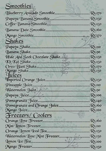 Vam's Cafe & Comida menu 