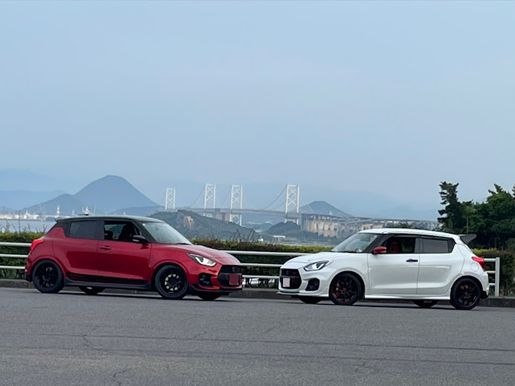 スイフトスポーツの遠征4日目・広島→岡山・長い投稿失礼します・紅白コラボ♪(≧∇≦)/🎊・記録用に関するカスタム事例の投稿画像12枚目