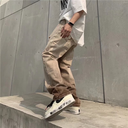 Title 3, Mens Gradient Distressed Washed Vintage Coffee...