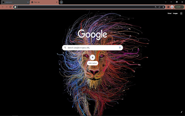 Multicolored lion Browser Theme chrome extension