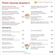 The Empire menu 6