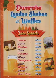 Dwaraka London Shakes & Waffles menu 1