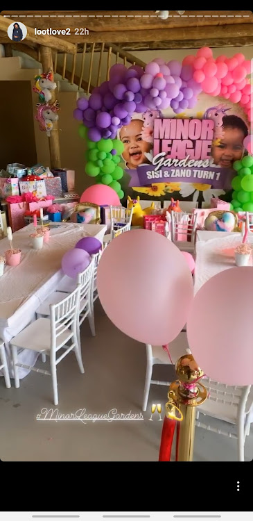 More pictures of the birthday party from LootLove's Instagram Stories.