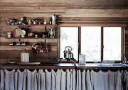 The kitchen has a warm farmhouse feel to it. 