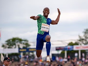 South African Luvo Manyonga won with a jump of 8.35m at the FBK Games in the Netherlands. 