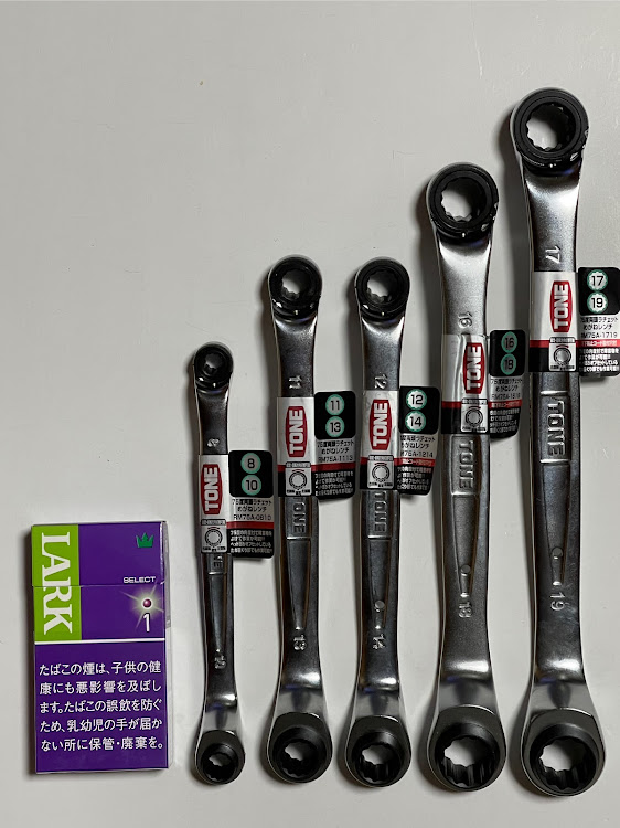 サラケンさんが投稿した工具大好き❤・TONE(トネ)・75度両頭ラチェットめがねレンチ・RM75A シリーズに関するカスタム事例の投稿画像1枚目