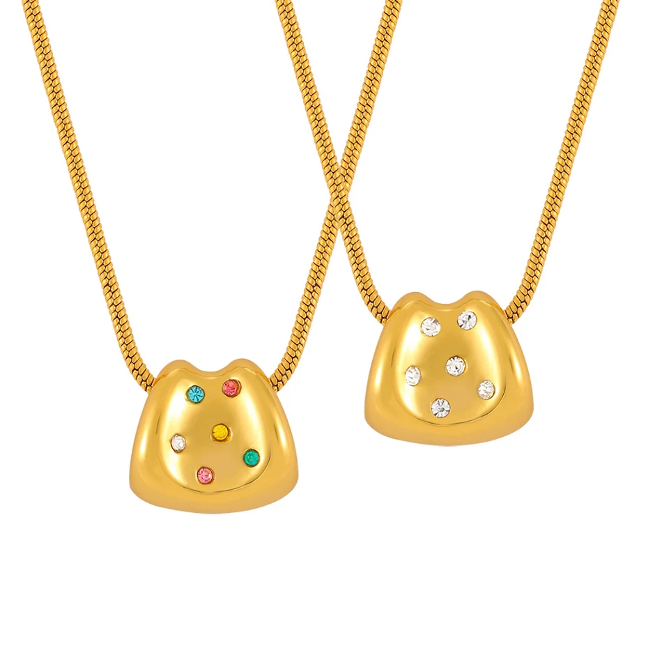 Pingente de corrente com ossos de cobra e design embutido de diamante, aço titânio, ideal para saias pequenas, personalidade simples e fashion