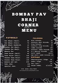 Bombay Pavbhaji Corner menu 1