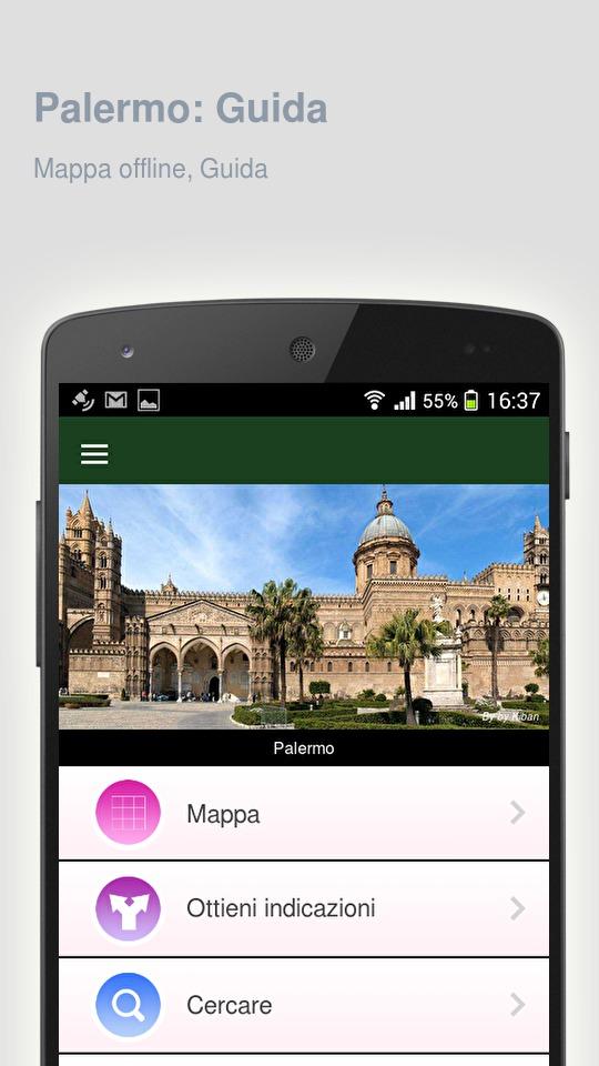 Android application Palermo: Offline travel guide screenshort