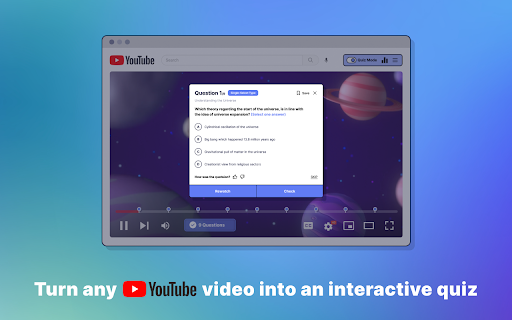 Quizium: AI Learning Companion for Youtube