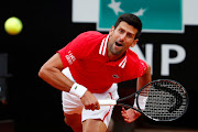 Novak Djokovic in action.