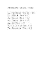 Premacha Chaha menu 1