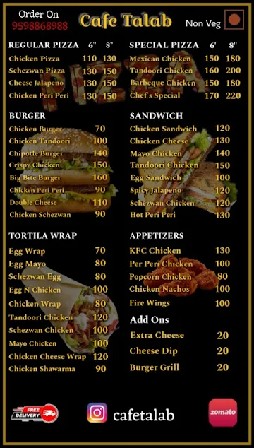 Cafe Talab menu 