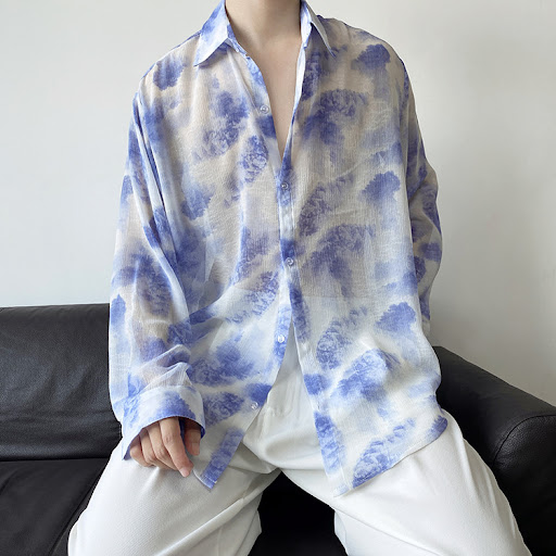 Title 10, Summer Tulle Long Sleeve Breathable Mens Shirt...