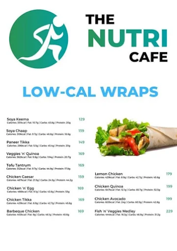 The Nutri Cafe menu 