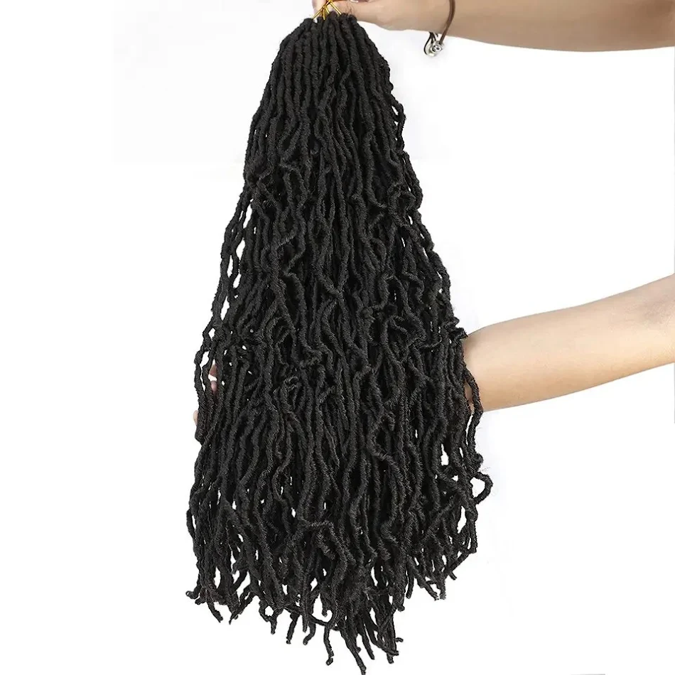 Parrucca crochet Earthworm in fibra chimica per trecce NuLocs e dreadlocks, facile da applicare e leggera.