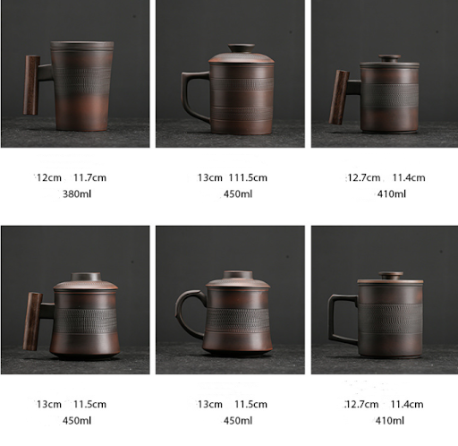 Title 1, Purple Ceramic Filter Coffee Milk Cup with Lid ...