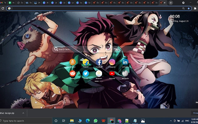 Demon Slayer Tanjiro Wallpaper New Tab Theme